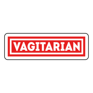 Vagitarian Sticker (Red)